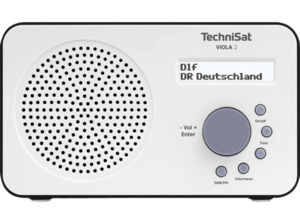 TECHNISAT VIOLA 2, weiß/schwarz, Portables DAB+/UKW-Radio, Weiß/Schwarz