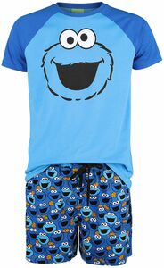 Sesamstraße Cookie Monster Schlafanzug blau