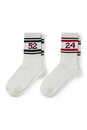 Bild 1 von C&A CLOCKHOUSE-Multipack 2er-Socken mit Motiv-Zahl, Weiß, Größe: 39-42