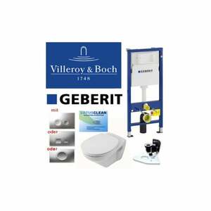Vorwandelement Geberit Duofix mit Villeroy & Boch WC + Delta + WC-Sitz