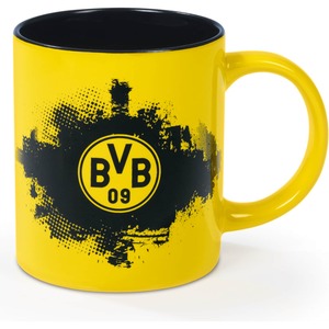 BVB Kaffeebecher 350 ml schwarz/gelb mit Logo