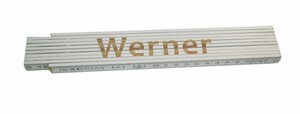 Zollstock Werner 2 m, weiß