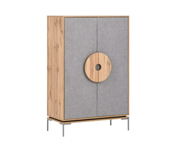 Bild 1 von LOOKS by Wolfgang Joop Highboard mit Griffapplikation, grau