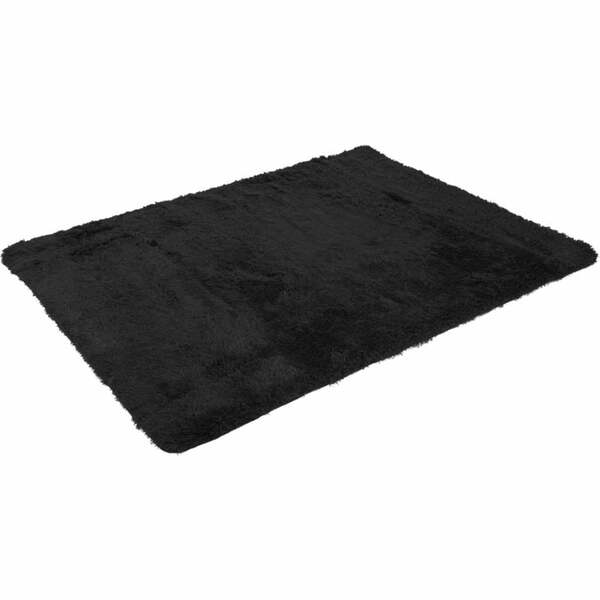 Bild 1 von Teppich 274, Shaggy Läufer Hochflor Langflor, Stoff/Textil flauschig weich 200x140cm ~ schwarz - HHG
