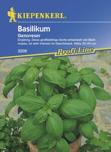 Kiepenkerl Basilikum Genoveser
, 
Inhalt reicht für ca. 150 Pflanzen