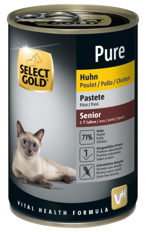 Bild 1 von SELECT GOLD Pure Senior Paté Huhn 6x400 g