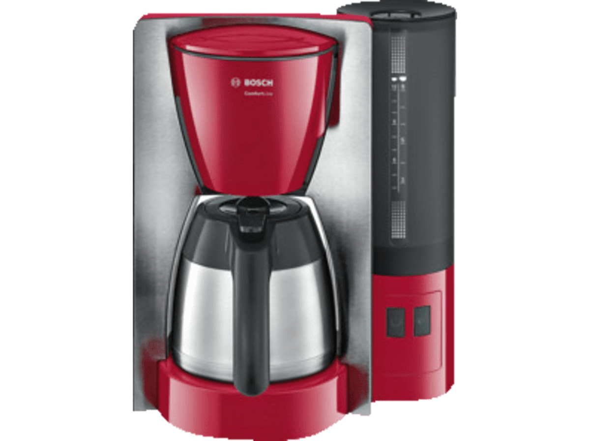 Bild 1 von BOSCH TKA6A684 Kaffeemaschine mit Thermoskanne in Rot/Anthrazit