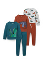 Bild 1 von C&A Set-2 Sweatshirts, 1 Langarmshirt und 2 Jogginghosen, Türkis, Größe: 92