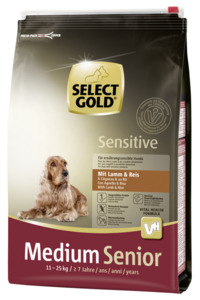 SELECT GOLD Sensitive Senior Medium Lamm & Reis 4kg