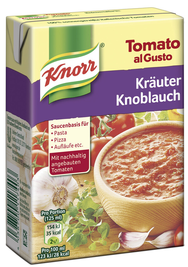 Bild 1 von Knorr Tomato al Gusto Kräuter-Knoblauch 370 g