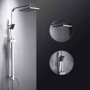 Moderne Design Duschset Duscharmatur Duschsystem mit Regendusche und Duschkopf Handbrause für Badezimmer - Auralum