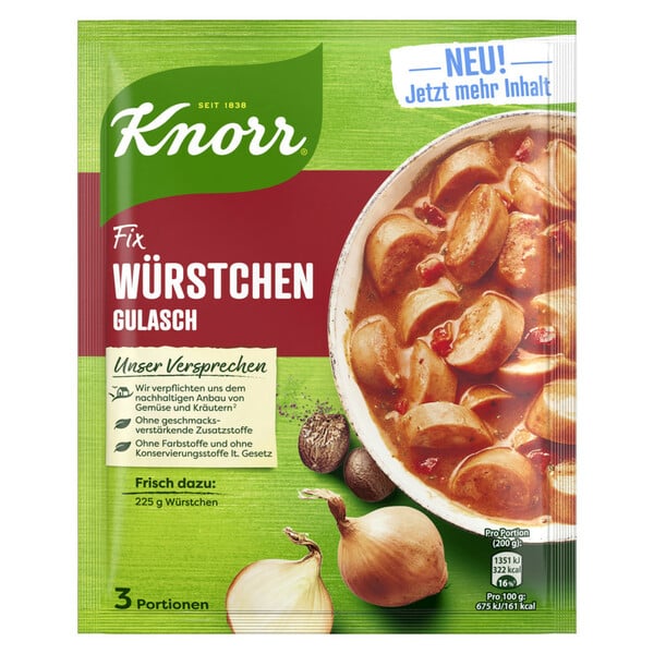Bild 1 von Knorr Fix Würstchen Gulasch 44G