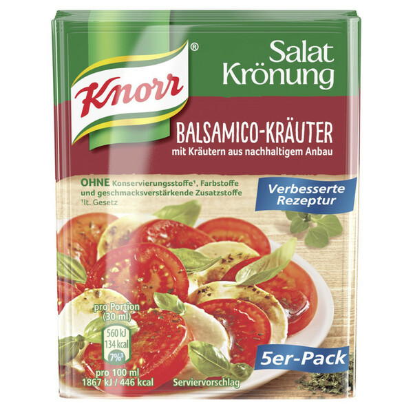 Bild 1 von Knorr Salatkrönung Balsamico-Kräuter 5x 11 g