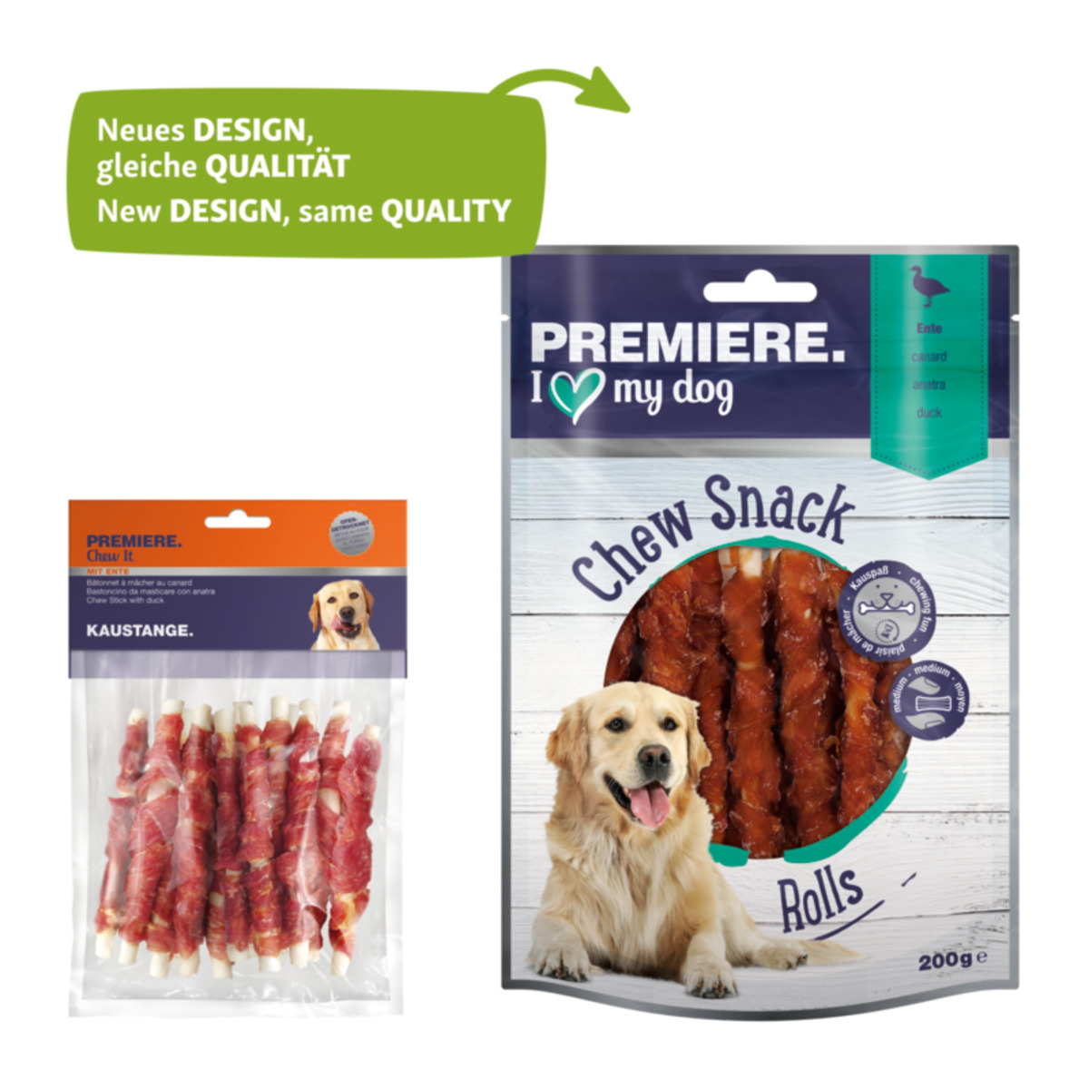 Bild 1 von Premiere Chew It Kaustangen Ente 200g