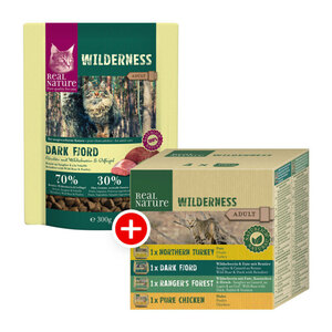 WILDERNESS Adult Mischfütterung-Set 2tlg. Dark Fjord 300g + 4x100g Adult Multipack