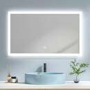 Bild 1 von Emke - LED Badezimmerspiegel 100x60cm Badspiegel mit Kaltweißer Beleuchtung und Touch-schalter - 100x60cm | Kaltweißes Licht + Touch