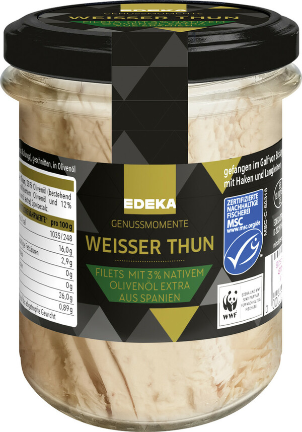 Bild 1 von EDEKA Selection Weißer Thun Filets in Olivenöl 190G