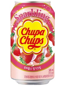 Chupa Chups Sparkling Strawberry & Cream Flavour 0,345L