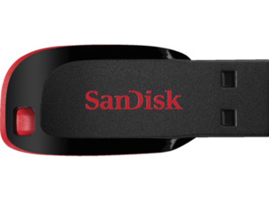 SANDISK Cruzer Blade USB-Stick, 16 GB, 15 MB/s, Rot