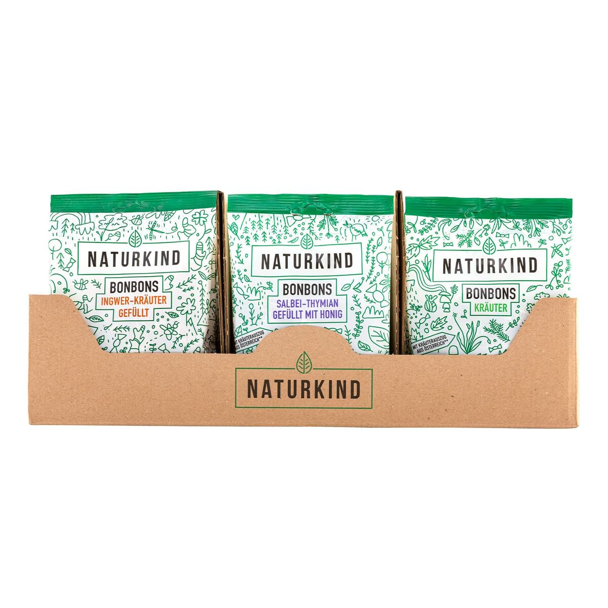 Bild 1 von Naturkind Bio Kräuterbonbons 90 g, verschiedene Sorten, 36er Pack