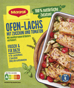 Maggi Natürlich & Bewusst Lachs mit Zucchini & Tomaten mariniert vom Blech 26 g