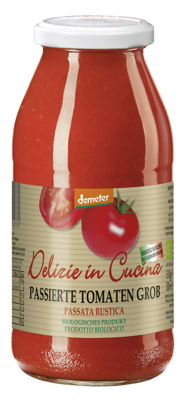 Bild 1 von Demeter Bio Delizie In Cucina Passierte Tomaten grob 510G