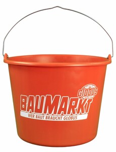 Globus Eimer 12 l Kunststoff orange Globus Baumarkt