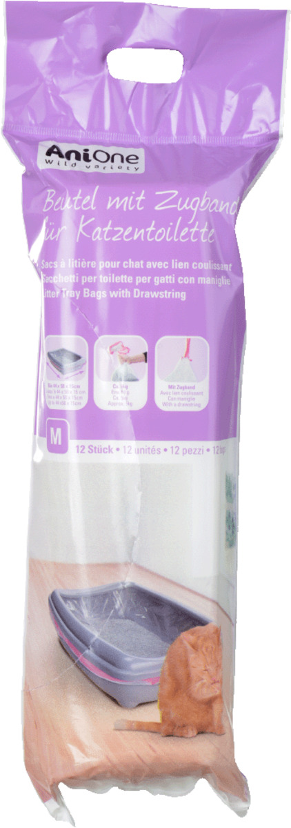 Bild 1 von AniOne Beutel mit Zugband für Katzentoilette L