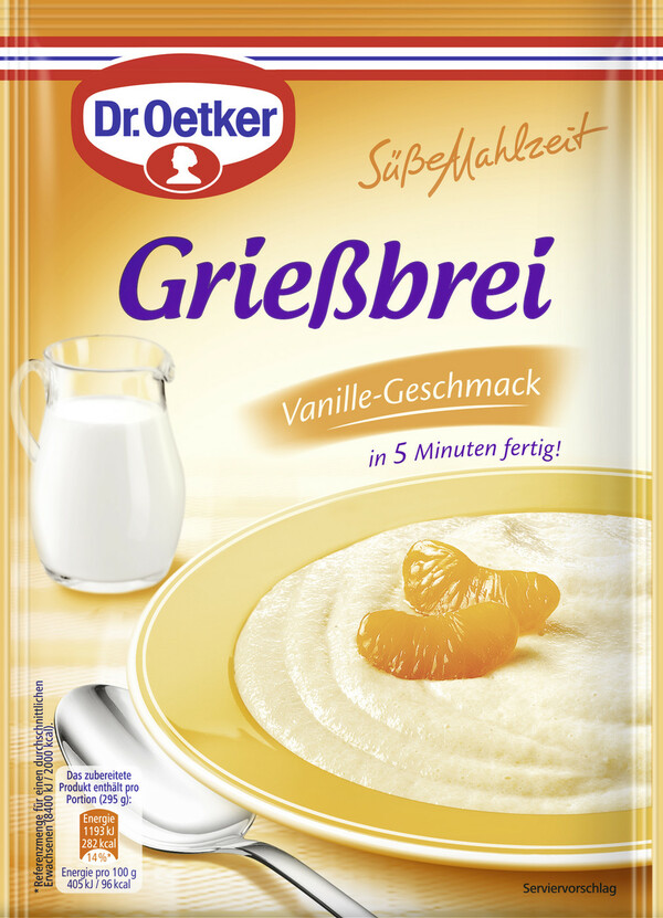 Bild 1 von Dr.Oetker Grießbrei Vanille-Geschmack 90 g