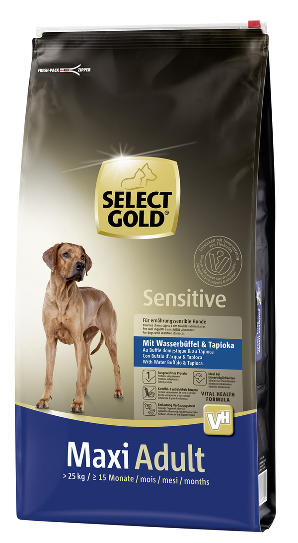 Bild 1 von SELECT GOLD Sensitive Adult Maxi Wasserbüffel & Tapioka 12 kg