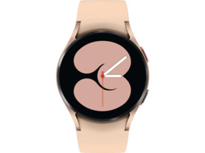 SAMSUNG Galaxy Watch4, BT, 40 mm Smartwatch Aluminium Fluorkautschuk, S/M, Pink Gold
