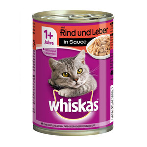 Whiskas Adult 1+ Sauce 12x400g Rind & Leber