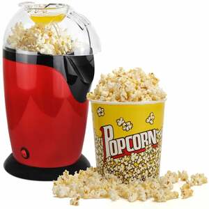 Popcornmaschine für Zuhause, Elektrischer Popcorn-Maker, Rot, Größe: 30,5 x 17 x 16,3 cm, Gewicht: 0,79 kg - Rot