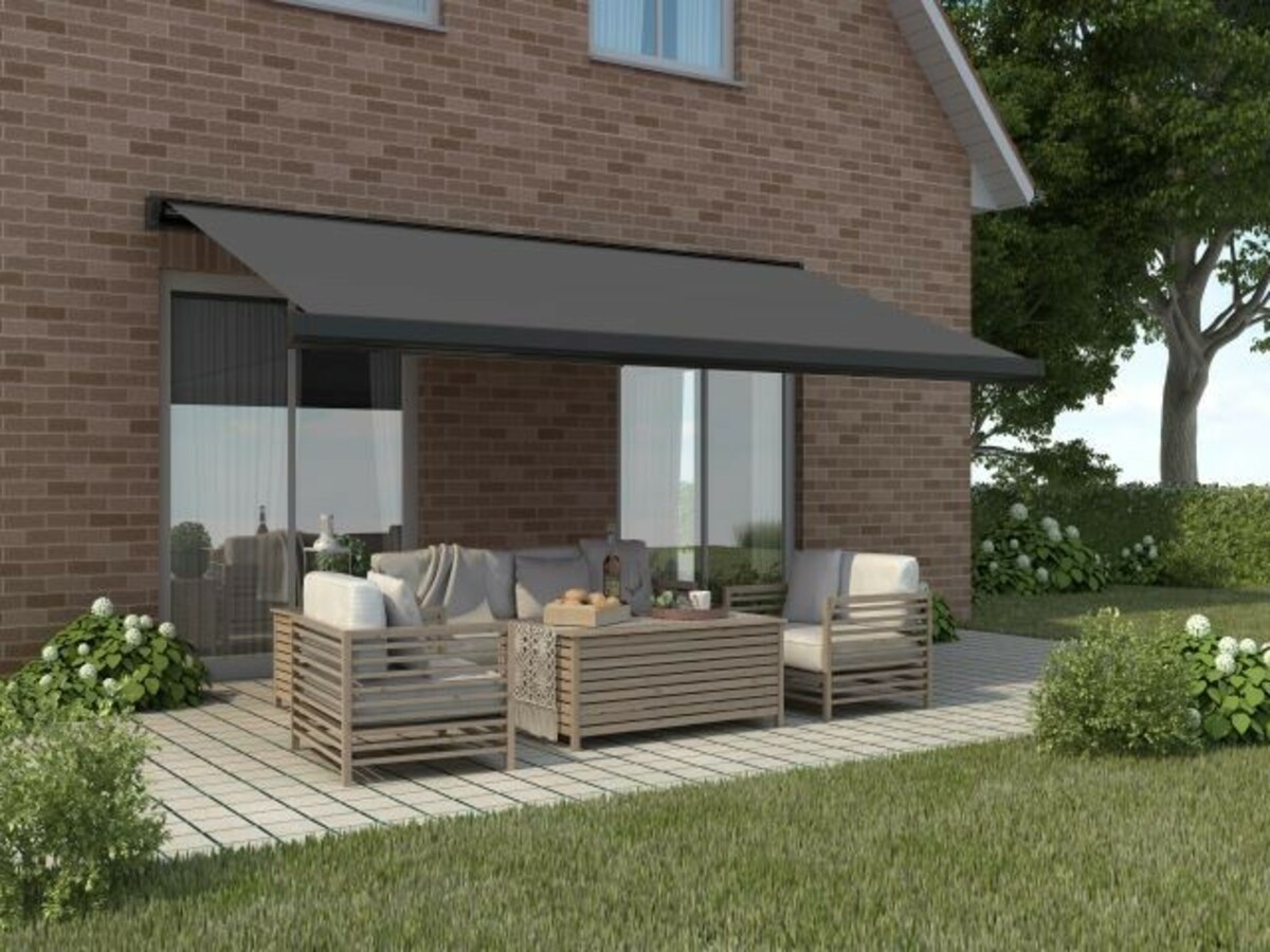 Bild 1 von Primaster Kassetten-Markise elektrisch Farbe anthrazit, Breite: 400 cm, Ausfall: 350 cm