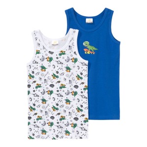 Jungen-Unterhemd mit Dino-Weltraum-Muster, 2er-Pack