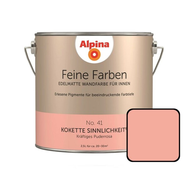 Bild 1 von Alpina Feine Farben No. 41 Kokette Sinnlichkeit 2,5L kräftiges puderrosa, edelmatt