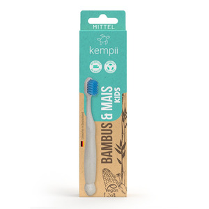 Kempii Bambus & Mais Zahnbürste für Kinder blau