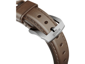 NOMAD Nomad Strap Traditional Leather Brown Connector Silver 42mm Ersatzarmband braun / silber