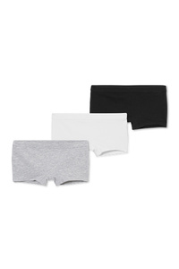 C&A Multipack 3er-Boxershorts-Bio-Baumwolle, Weiß, Größe: 134-140