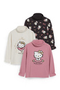 Bild 1 von C&A Multipack 3er-Hello Kitty-Rollkragenshirt, Weiß, Größe: 92