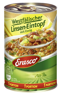 Erasco 1 Portion Westfälischer Linsen-Eintopf mit Essig 400G