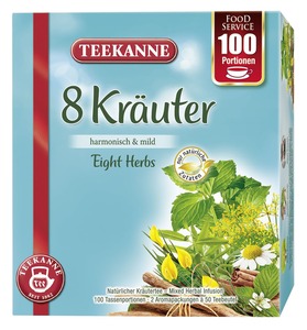 Teekanne Kräutertee 8 Kräuter Food Service 100 Teebeutel (125g)