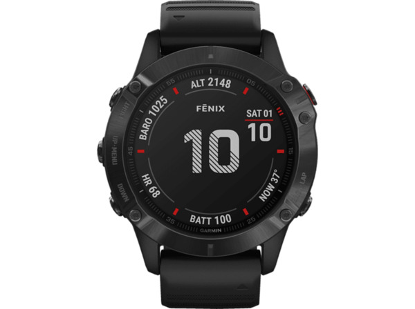 Bild 1 von GARMIN Fenix 6 Pro Smartwatch Metall Silikon, 125-208 mm, Schwarz