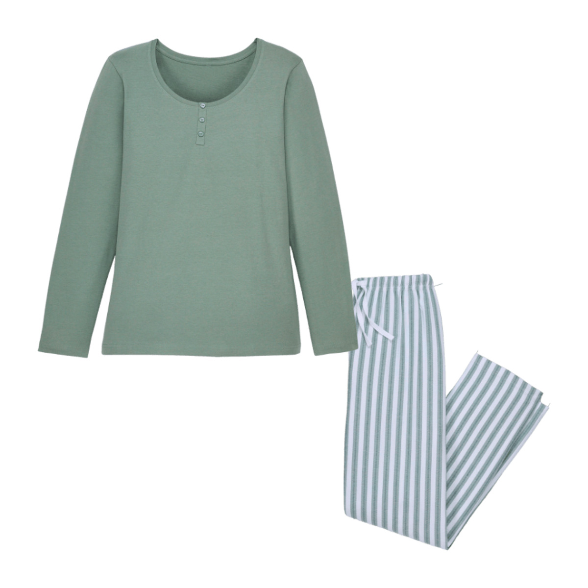 Bild 3 von QUEENTEX Flanell-Pyjama / -Schlafshirt