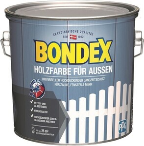 Bondex Holzfarbe für Aussen 2,5 l, weiß