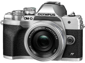 OLYMPUS OM-D E-M10 Mark IV Pancake Kit, 14-42mm F3.5-5.6, kompakte Selfie Systemkamera , 7,6 cm Display Touchscreen, WLAN