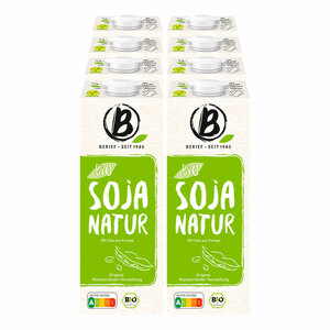 Berief Bio Soja Drink Natur 1 Liter, 8er Pack