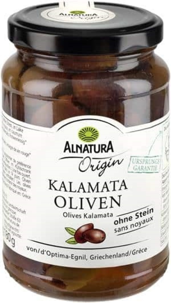 Bild 1 von Alnatura Origin Bio Kalamon Oliven ohne Stein 350G