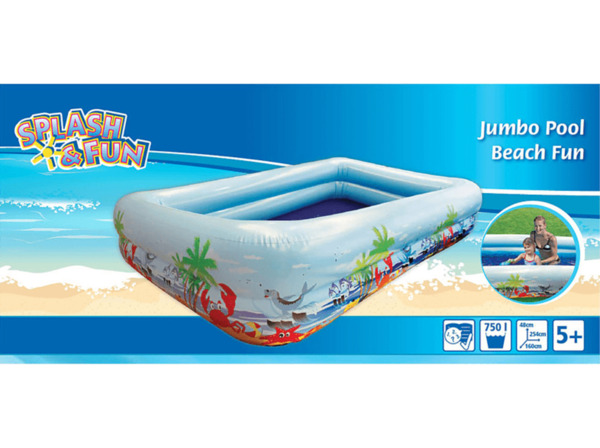 Bild 1 von VEDES Beach-Fun Jumbo Pool, 254x160x48cm Kinderplanschbecken Blau