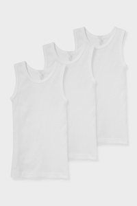 C&A Multipack 3er-Singlet-Bio-Baumwolle, Weiß, Größe: 92